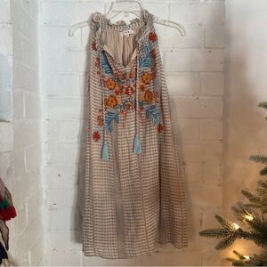 THML Embroidered Boho Tassel Dress Size M | Made in India